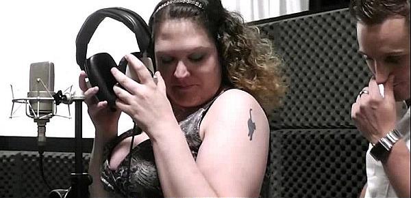  Sound engineer bangs curly haired BBW singer